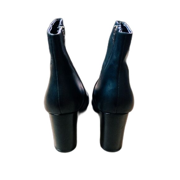 Marc Fisher Black Leather Booties | Women’s 10 | Pointed Toe Block Heel - Picture 5 of 16